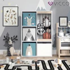 Vicco Aufbewahrungsregal Luigi Weiß 72 X 107,8 X 29,2 Cm Holzwerkstoff Inkl. Faltboxen -Barbie Store 9b2d5c02fec5a5ab6a87915c23317229