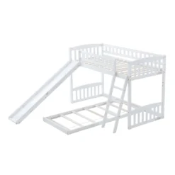 Merax Etagenbetten 90x200cm/90x200cm Hochbett Für 2 Kinder, Doppel Stockbett Teilbar Zu 2 Einzelbetten, Kinderbett Mit Rutsche Und Lattenrost, Weiß 26 Merax Etagenbetten 90x200cm/90x200cm Hochbett Für 2 Kinder, Doppel Stockbett Teilbar Zu 2 Einzelbetten, Kinderbett Mit Rutsche Und Lattenrost, Weiß -Barbie Store 9b433706bb0c575f577515a786f30055
