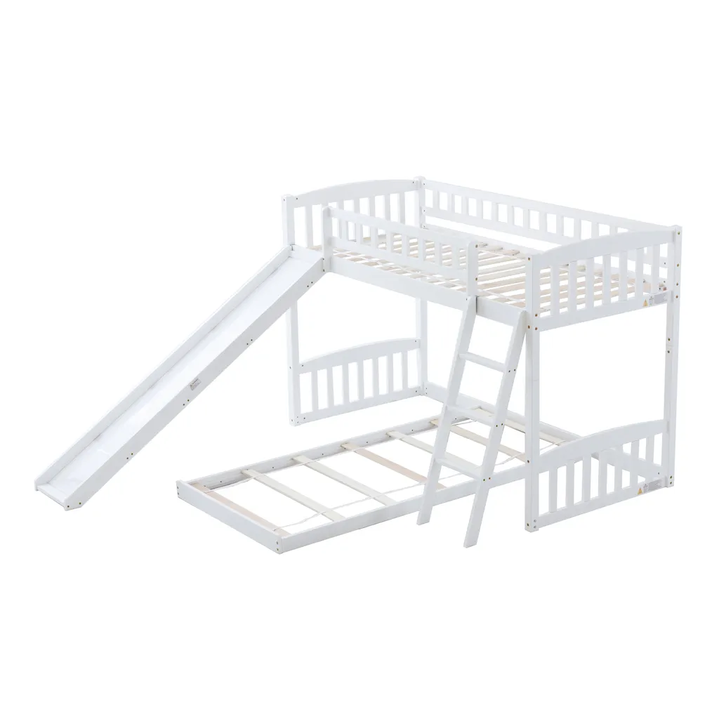 Merax Etagenbetten 90x200cm/90x200cm Hochbett Für 2 Kinder, Doppel Stockbett Teilbar Zu 2 Einzelbetten, Kinderbett Mit Rutsche Und Lattenrost, Weiß 13 Merax Etagenbetten 90x200cm/90x200cm Hochbett Für 2 Kinder, Doppel Stockbett Teilbar Zu 2 Einzelbetten, Kinderbett Mit Rutsche Und Lattenrost, Weiß – Bild 11