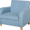 HOMCOM Kindersessel Kindersofa Mit Dickem Schaumstoff Und Dicken Sitzkissen Kindercouch Stuhl Liegesofa Mit Anti-Rutsch-Füßen Für 3-8 Jahre Kinder Holz Leinen Schaumstoff Blau 49x45x44,5 Cm -Barbie Store 9cb992f83af69c9c0569e282aa6aad86