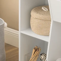 SoBuy KMB55-W Bücherregal Für Kinder Kinderregal Aufbewahrungsregal Mit 8 Offenen Fächern Spielzeugregal Standregal Kinderzimmer Möbel Weiß BHT Ca.: 106x104x30cm -Barbie Store 9ce94ee98ca8adf86fa5e7789cca381d