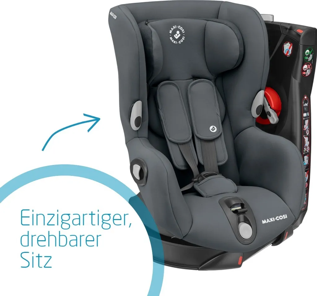 Maxi-Cosi Axiss Kindersitz, 180° Drehbarer Kleinkind Gruppe 1 Autositz (ca. 9-18 Kg) Wächst Mit Dem Kind Und Inkl. 8 Sitzpositionen, Nutzbar Ab Ca. 9 Monate Bis Ca. 4 Jahre, Authentic Graphite, Grau 6 Maxi-Cosi Axiss Kindersitz, 180° Drehbarer Kleinkind Gruppe 1 Autositz (ca. 9-18 Kg) Wächst Mit Dem Kind Und Inkl. 8 Sitzpositionen, Nutzbar Ab Ca. 9 Monate Bis Ca. 4 Jahre, Authentic Graphite, Grau – Bild 4