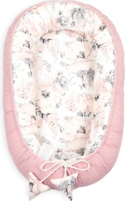 Babynest Neugeborene Nestchen Baby 90x50 Cm - Kokon Handmade Zweiseitig Aus Baumwolle Waffel Mit Babynestchen Wilde Rose Rosa -Barbie Store 9f67f8e6ae0255f887f06105c6ee48de