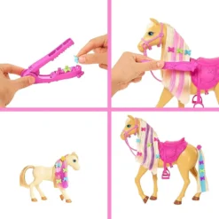 Mattel HGB58 - Barbie - Spielset, Puppe Mit Pferden Und Zubehör, Frisierspaß -Barbie Store 9ff4b1ab10e52080fc9808b33e5675a2