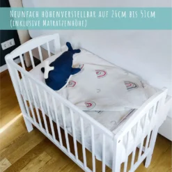 Babybett Beistellbett 90x40 Cm Mit Matratze, Umbaubar Zu 90x55 Cm, 9 Mal Verstellbare Liegehöhe, Auch Als Babywippe Nutzbar, Kiefer-Vollholz In Weiß 11 Babybett Beistellbett 90x40 Cm Mit Matratze, Umbaubar Zu 90x55 Cm, 9 Mal Verstellbare Liegehöhe, Auch Als Babywippe Nutzbar, Kiefer-Vollholz In Weiß -Barbie Store a068aee16dead94e273bcdd3a1d5dc0a