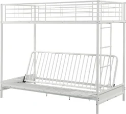 Hochbett Mit Schlafsofa - 90 X 190 Cm - Metall - Weiß - MODULO V -Barbie Store a2481845725c89cc40ceccacfbbdb641