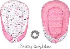 PIMKO Babynest 2seitig Minky Babynestchen Für Baby Kuschelnest Babykokon Für Säuglinge Und Neugeborene Babykissen Für Zuhause 55 X 90 Cm - ROSA Herzen 7 PIMKO Babynest 2seitig Minky Babynestchen Für Baby Kuschelnest Babykokon Für Säuglinge Und Neugeborene Babykissen Für Zuhause 55 X 90 Cm - ROSA Herzen -Barbie Store a3d50edc7c6017ba356d34b19e4da322