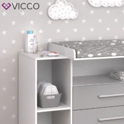 Vicco Wickelkommode Oskar Weiß Grau 113 X 100 X 53 Cm Holzwerkstoff -Barbie Store a5d0e06068345b49b21b256215a14f12