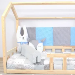 Bettkantenschutz Für Kinderbetten 90 Cm - Schutz Für Bettrahmen Kantenschutz Kinder Babybett Hellgrau Minky -Barbie Store a7446ff54306a4c5ea5d8d9f6c0f390f