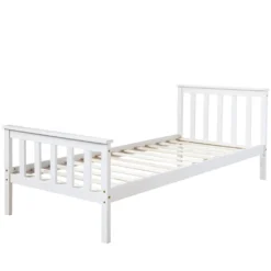 Homestyle4u 1416, Holzbett 90x200, Jugendbett Mit Lattenrost, Weiss, Kiefer Massivholz -Barbie Store a7b3283e0f1877ca4f7204d0b780bd49