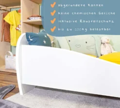 Alcube Kinderbett 70x140 Mit Matratze Lattenrost Und Rausfallschutz MDF MASSIVHOLZ Juniorbett Jugendbett - Weiß 14 Alcube Kinderbett 70x140 Mit Matratze Lattenrost Und Rausfallschutz MDF MASSIVHOLZ Juniorbett Jugendbett - Weiß -Barbie Store aada3c4188c6bf5d4603fb1c99f81ec4