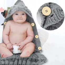 Schlafsäcke Baby Winter,Neugeborenes Baby Gestrickt Wickeln Babydecke Kinderwagen Schlafsack Für 0-12 Monat Baby -Barbie Store abbc75a00fdad705165ad0e9c3a42030