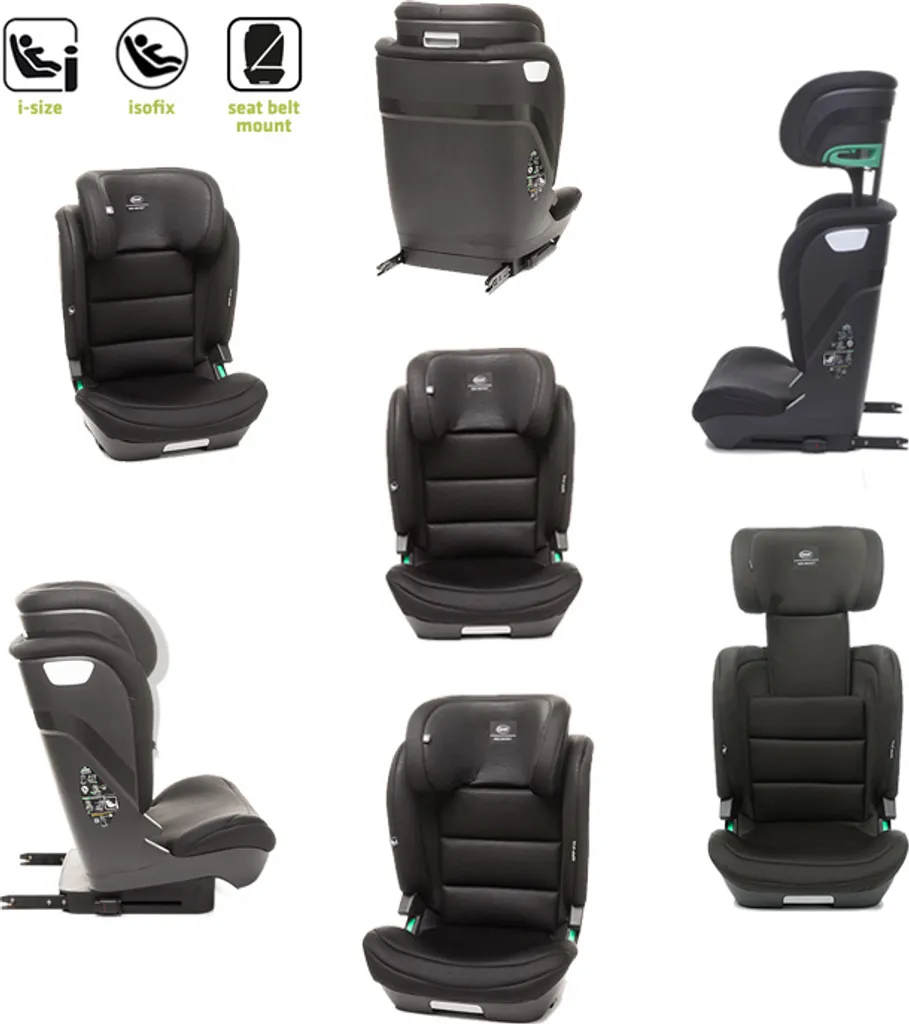 Kindersitz APP-FIX 100-150CM I-SIZE 15-36kg Norm ECE R129, 3 - 12 Jahre, Isofix Seitenprotektoren, Zusätzlicher Kopfschutz, Neigungsverstellung Farbe: Schwarz 4 Kindersitz APP-FIX 100-150CM I-SIZE 15-36kg Norm ECE R129, 3 - 12 Jahre, Isofix Seitenprotektoren, Zusätzlicher Kopfschutz, Neigungsverstellung Farbe: Schwarz – Bild 2