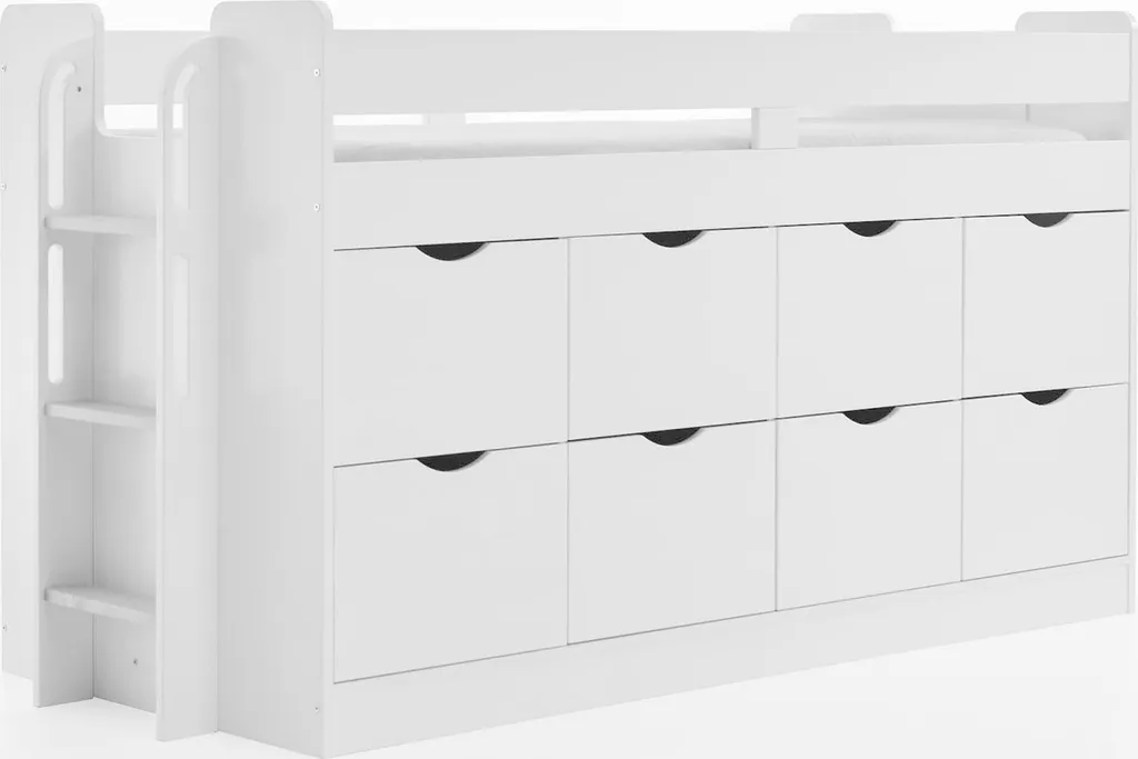 Funktions-/Hochbett FLORI, LF 90 X 200 Cm Inkl. Lattenrost Und 8 Großen Schubladen 9 Funktions-/Hochbett FLORI, LF 90 X 200 Cm Inkl. Lattenrost Und 8 Großen Schubladen – Bild 7