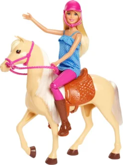 Barbie Pferd Mit Puppe (blond), Anziehpuppe, Modepuppe, Pferde Spielzeug -Barbie Store b0a36699e1c698edd6a252cce2742e43