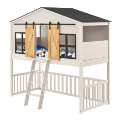 Juskys Kinderbett Farmhaus 90 X 200 Cm Mit Treppe, Dach & Fenster – Hochbett Rosa Für Kinder – Lattenrost Bis 150 Kg – Hausbett Aus Massivholz 32 Juskys Kinderbett Farmhaus 90 X 200 Cm Mit Treppe, Dach & Fenster – Hochbett Rosa Für Kinder – Lattenrost Bis 150 Kg – Hausbett Aus Massivholz -Barbie Store b21a7cbdafcc4bf0314b032178650a85