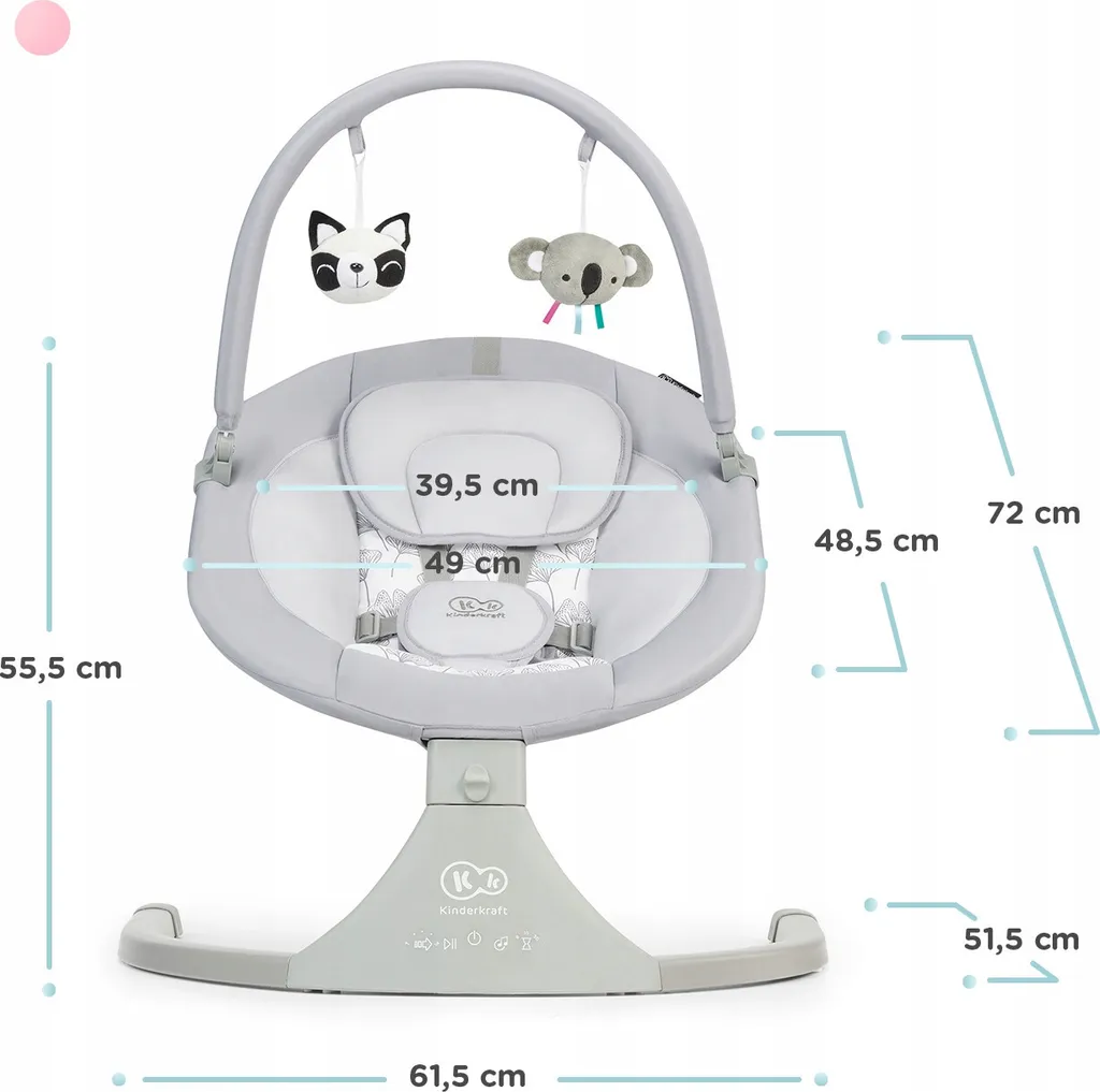 Kinderkraft Baby Rocker LULI Gray 19 Kinderkraft Baby Rocker LULI Gray – Bild 17