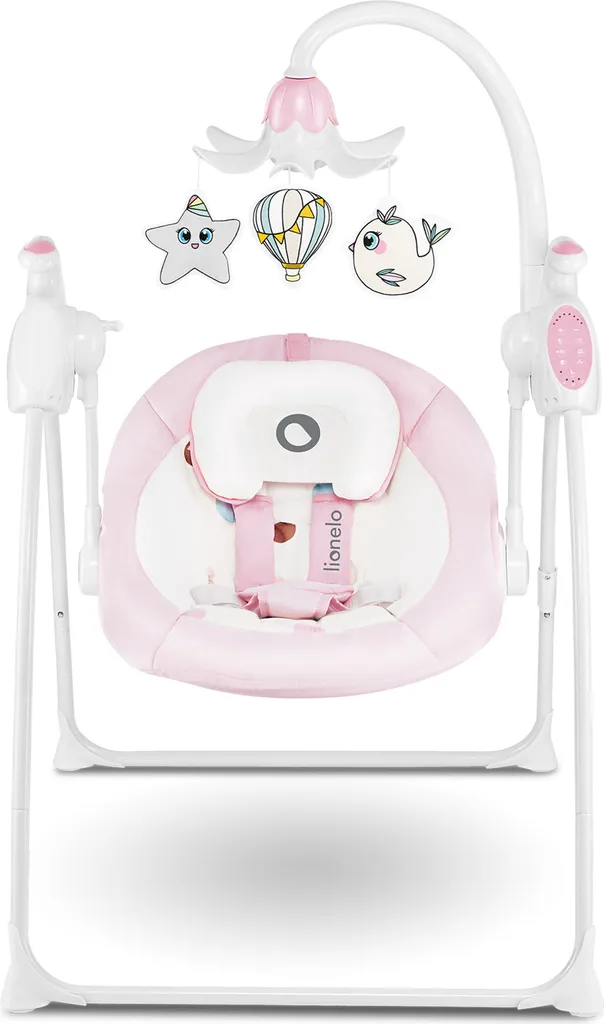 Lionelo Robin Baby Wippe Babyschaukel Elektrisch Mit Liegefunktion Von 0 Bis 9 Kg Moskitonetz Melodien Spieluhr Rosa 6 Lionelo Robin Baby Wippe Babyschaukel Elektrisch Mit Liegefunktion Von 0 Bis 9 Kg Moskitonetz Melodien Spieluhr Rosa – Bild 4