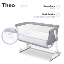 Lionelo Theo Baby Beistellbett Kinderbett In Grau Babybett Zustellbett Reisebett Bett Kind -Barbie Store b2ebbaef903757e32caa196b30ddfc3f
