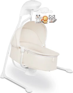 Lionelo Henny Baby Wippe Babyschaukel Elektrisch Mit Liegefunktion 10 Melodien Karussell Moskitonetz Weiß -Barbie Store b30b18e78429e3a28b65e696fbb96d6a