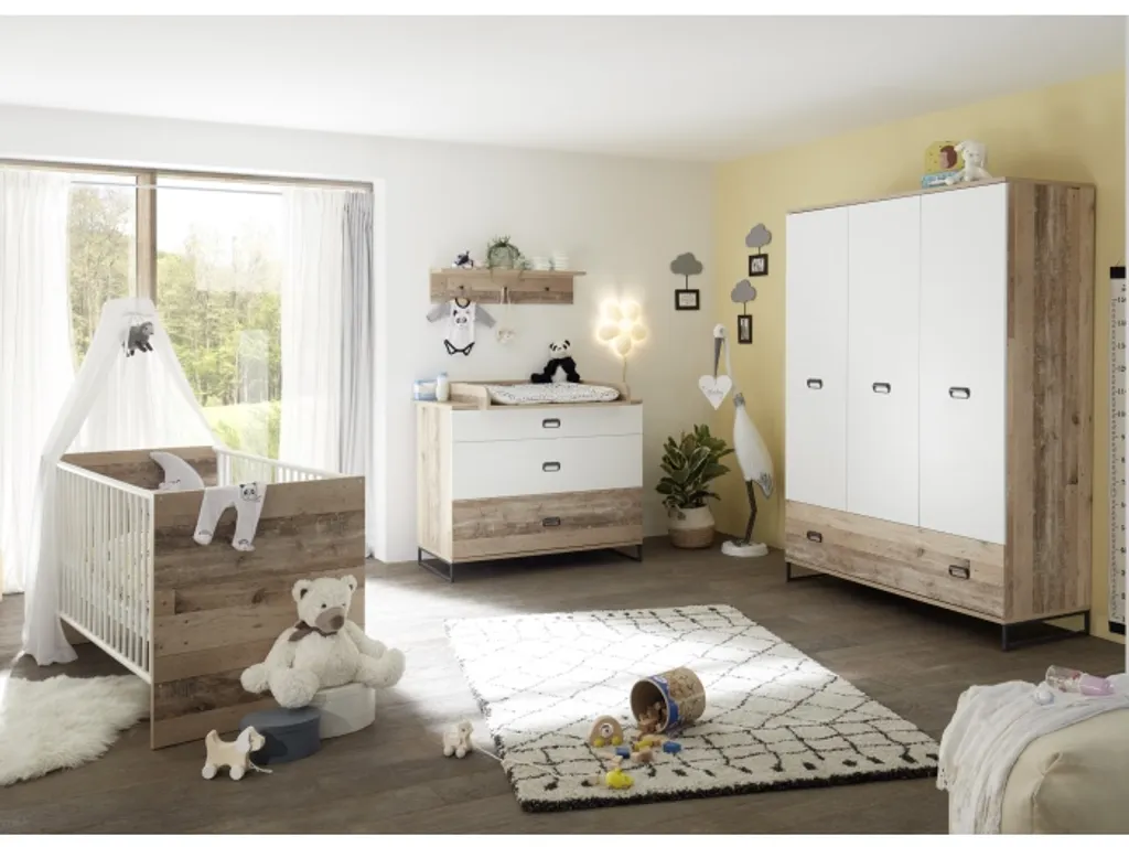 Komplett Babyzimmer Ronny 6 Teiliges Komplett Set In Old Style Hell Und Weiß, Komplett Babyzimmer, Babyzimmermöbel Komplett 3 Komplett Babyzimmer Ronny 6 Teiliges Komplett Set In Old Style Hell Und Weiß, Komplett Babyzimmer, Babyzimmermöbel Komplett