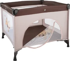 Tectake Baby Laufstall Tommy Junior 105x105x78cm - Braun -Barbie Store b464ec692ef70798574230d9daa45c86