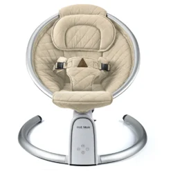 Hot Mom Babywippe Elektrische Babyschaukel Mit 5 Stufen Schaukelfunktion, Baumwolle Babywiege Mit Musik Durch Bluetooth, 2022 Style (Beige) -Barbie Store b46b1857063eaf8a2bff7ce0e23970cc