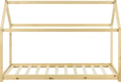 [en.casa] Kinderbett 90x200cm Haus Holz Natur Bettenhaus Hausbett Kinderzimmer Bett Kinder Kiefernholz Holzfarben -Barbie Store b549fca313d0ba5270fa09de1270c20e