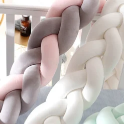 200cm Bettumrandung Geflochten Bettschlange Babybett Stoßstange Baby Nestchen Weben Kantenschutz Kopfschutz Dekoration Für Krippe Kinderbett -Barbie Store b87ba8cc2d78beef9977607d49a200e3