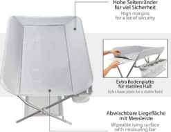 ONVAYA® Wickeltisch Klappbar | Wickelkommode Mit Auflage | Platzsparend & Mobil | Wickelkombination Mit Ablage Und Aufbewahrungskorb | Höhenverstellbar | Traglast Bis 15 Kg | Messleiste - Modell 2022 -Barbie Store b8f25a807983ae62467ae1e17665f25b