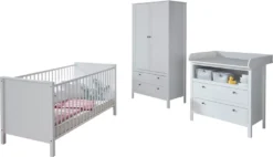 Trendteam Babyzimmer 3-teilige Kombination Ole/Emma Weiß Melamin/WeißNachbildung -Barbie Store b98e9f4eb66cdb65206d3be71ae2f007