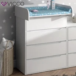 Vicco Wickelkommode Ruben Weiß 83,6 X 117 X 69,7 Cm Holzwerkstoff -Barbie Store b9fe2604c0d38529da5213e380b84863