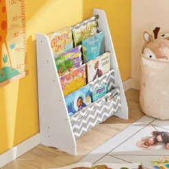 SoBuy KMB50-HG Kinder-Bücherregal Hängefächerregal Zeitungsständer Mit 4 Ablagefächern Büchergestell BHT Ca: 63x76x28cm -Barbie Store ba1c6d5cbe7e4d0639ffcf3fd0168fe1