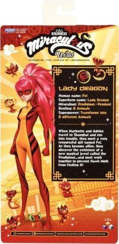 Miraculous Spielfigur Ladybug Marienkäfer Und Cat Noir Spielpuppe Dragon Shanghai Puppe 26 Cm -Barbie Store bb6a87e11c0cc336fa7e297e59b98f67