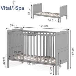 VitaliSpa Gitterbett Tobi Umbaubar Grau 124 X 87 X 65 Cm Holzwerkstoff 12 VitaliSpa Gitterbett Tobi Umbaubar Grau 124 X 87 X 65 Cm Holzwerkstoff -Barbie Store beecb95d1246ed55be125effdd2906be