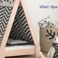 VitaliSpa Kinderbett Tipi Natur 140 X 137 X 70 Cm Massivholz -Barbie Store bf02a9509341758eecf56283130588ca