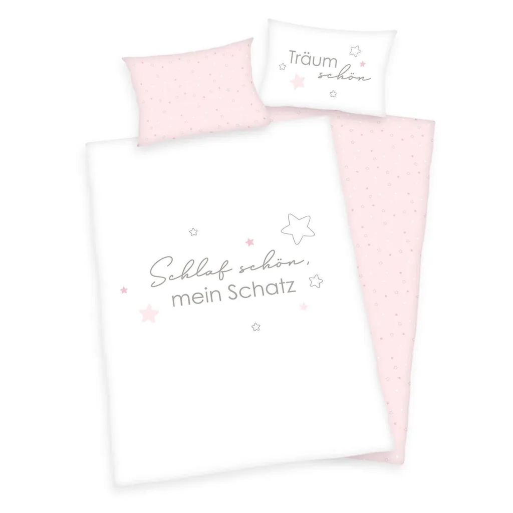 Kleiner Schatz -Bettwäsche-Set Flanell Und Decke Herding, Rosa 4 Kleiner Schatz -Bettwäsche-Set Flanell Und Decke Herding, Rosa – Bild 2