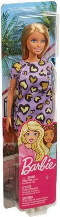 Barbie Chic Puppe, Lila Kleid Mit Herzdruck, Weiße Sneaker -Barbie Store c1f4eb7ec38c5f6df7f098eaafcfa9e7