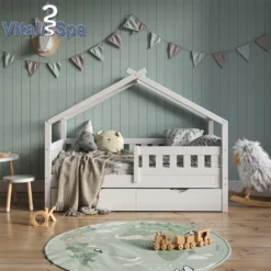 VitaliSpa Kinderbett + Bettschublade Design Weiß 167,6 X 87,6 X 133,6 Cm Massivholz -Barbie Store c20037d9c60e40c6cc8b6edfe8547d10