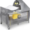 Lionelo Sven Plus In GELB Kinder Baby Reisebett Mit Wickeltisch Kinderbett Babybett Balachin Moskitonetz Urlaub Reise Laufstall Wickelauflage Spieluhr