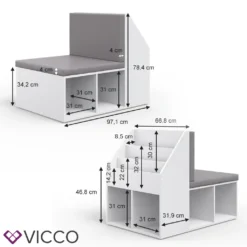 Vicco Kinderregal Onix Weiß 97,1 X 78,4 X 66,8 Cm Holzwerkstoff 12 Vicco Kinderregal Onix Weiß 97,1 X 78,4 X 66,8 Cm Holzwerkstoff -Barbie Store c27fa5d76d5f854b3c7cd9ca9e550086