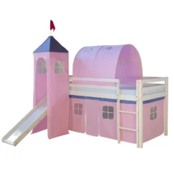 Homestyle4u 1440, Kinder Tunnel Für Hochbett Bettzelt Betttunnel Spieltunnel Kinderbett, 90 Cm Breit, Rosa -Barbie Store c35a37dbe8d03cb9f91c89887cf578a2