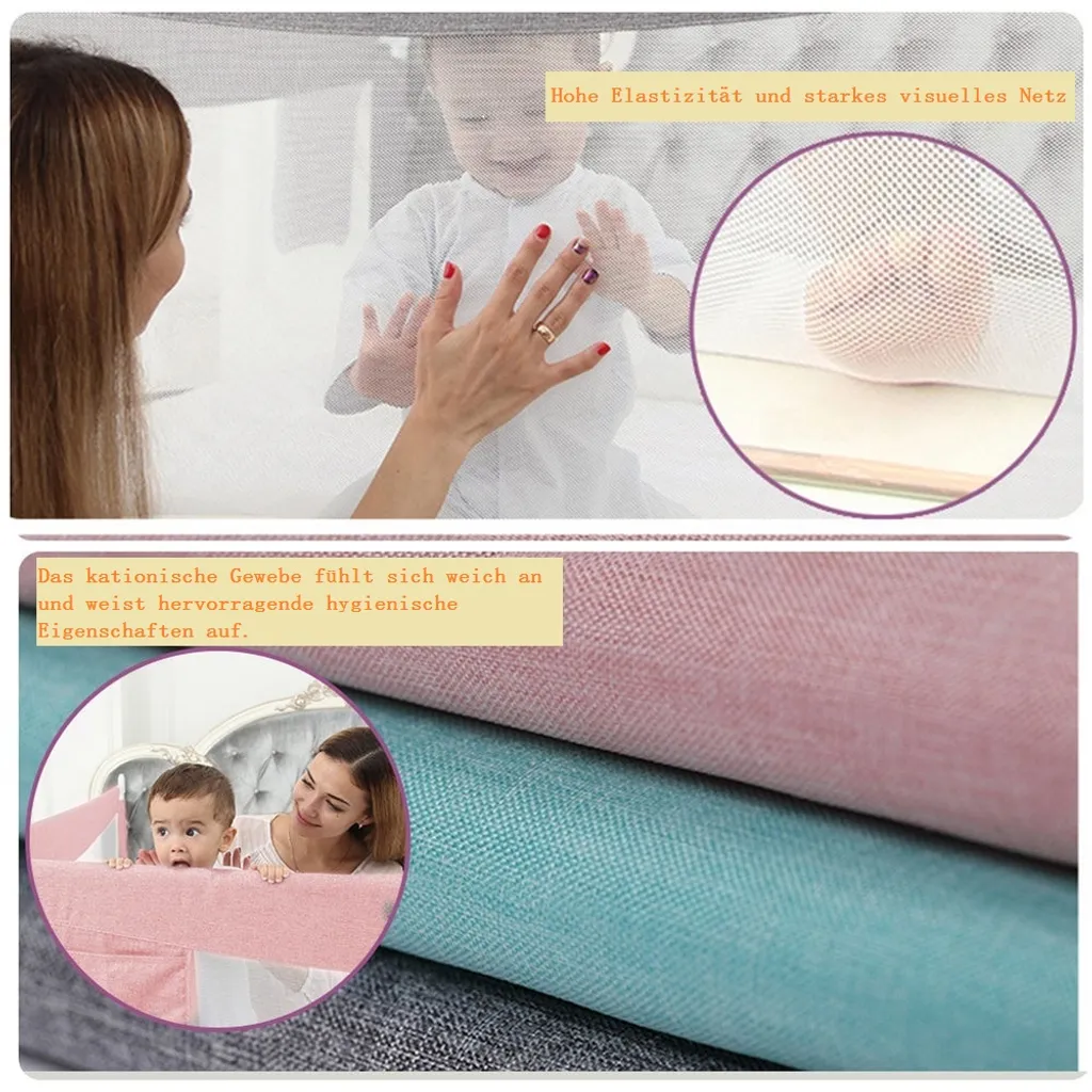 Zehnhase Bettgitter Bettschutzgitter Kinderbettgitter Babybettgitter 120 Cm, Grau, 1 Seite 7 Zehnhase Bettgitter Bettschutzgitter Kinderbettgitter Babybettgitter 120 Cm, Grau, 1 Seite – Bild 5