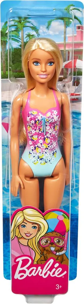 MATTEL GHW37 Barbie Beach Puppe Mit Badeanzug Im Blumenmuster 6 MATTEL GHW37 Barbie Beach Puppe Mit Badeanzug Im Blumenmuster – Bild 4