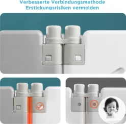 Dripex Laufgitter Laufstall Baby Absperrgitter 14-Paneele Schutzgitter Krabbelgitter Für Kinder Aus Kunststoff Mit Tür Und Spielzeugboard-Grau-Weiß -Barbie Store c4b0296c630165b3c07786c401a5edc6