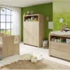 Trendteam Babyzimmer 3-teilige Kombination Olivia/Julie Eiche Sägerau Hell Melamin/Eiche Sägerau Hell Melamin