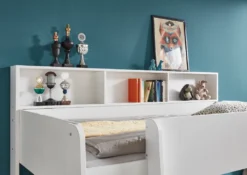 Relita Etagenbett SWAY Mit 2 X Liegeflächen 90x200 Cm, Inkl. Bodenplatte Und Regalen, Ausführung Spanplatte WeißNachbildung -Barbie Store c7b9aea1e677f81e695313d04943ed38