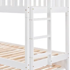 Merax Kinderbett 90x200cm Etagenbett Hochbetten Mit Leiter, Rausfallschutz Und Dachform, Ausziehbett Drei Einzelbetten Hoch Doppel Stockbett Für Kinderzimmer, Kiefernholz Rahmen, Weiß 17 Merax Kinderbett 90x200cm Etagenbett Hochbetten Mit Leiter, Rausfallschutz Und Dachform, Ausziehbett Drei Einzelbetten Hoch Doppel Stockbett Für Kinderzimmer, Kiefernholz Rahmen, Weiß -Barbie Store c7bd1856a9e70c8919385927f2b88d40