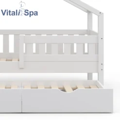 VitaliSpa Kinderbett + Bettschublade Design Weiß 167,6 X 87,6 X 133,6 Cm Massivholz -Barbie Store c826172e726c6d6ea86cf1fa4acf431a