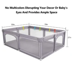 Dripex Laufstall Baby Laufgitter Absperrgitter Mit Atmungsaktivem Netz 150x200cm Schutzgitter Krabbelgitter Für Kinder, Große Sicherheitsspielplatz, Dunkel Grau 14 Dripex Laufstall Baby Laufgitter Absperrgitter Mit Atmungsaktivem Netz 150x200cm Schutzgitter Krabbelgitter Für Kinder, Große Sicherheitsspielplatz, Dunkel Grau -Barbie Store c88c9b53d34393398f952020eef1ee02